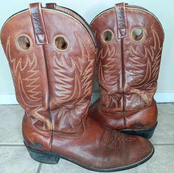 RED WING PECOS Men's Size 13 B Western Boots 9812 Cowboy Brown Leather Made USA - Picture 8 of 12